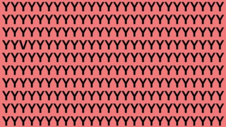 Optical Illusion: If You Have Sharp Eyes Find the Letter V Among Y in 30 Secs