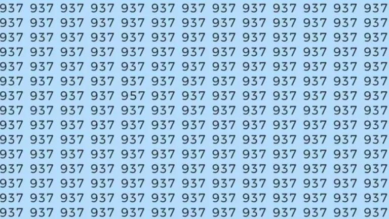 Optical Illusion: If you have Sharp Eyes Find the number 957 among 937 in 7 Seconds?