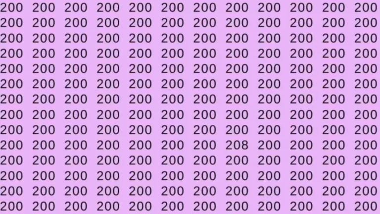 Optical Illusion: If you have eagle eyes find 208 among 200 in 10 Seconds?