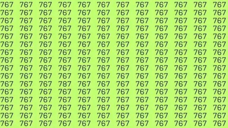 Optical Illusion: If you have eagle eyes find 787 among 767 in 6 Seconds?