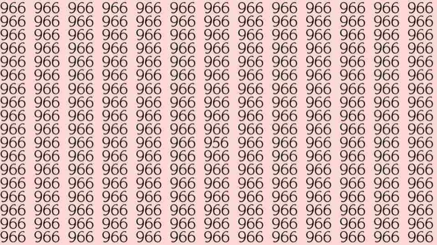 Optical Illusion: If you have eagle eyes find 956 among 966 in 6 Seconds?