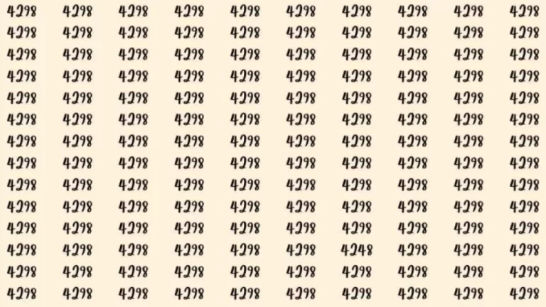 Optical Illusion: If you have hawk eyes find 4248 among 4298 in 10 Seconds?