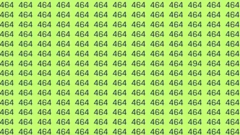 Optical Illusion: If you have sharp eyes find 494 among 464 in 8 Seconds?