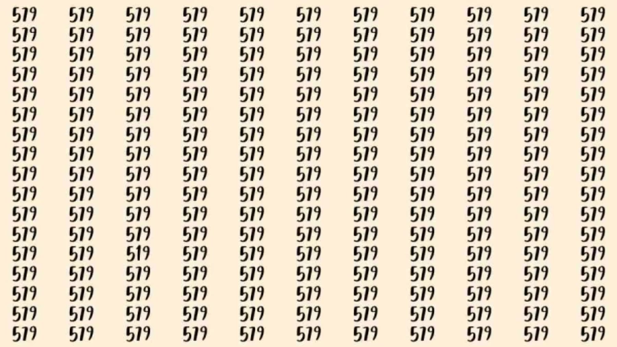 Optical Illusion: If you have sharp eyes find 519 among 579 in 10 Seconds?