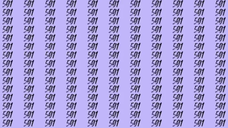 Optical Illusion: If you have sharp eyes find 541 among 591 in 10 Seconds?