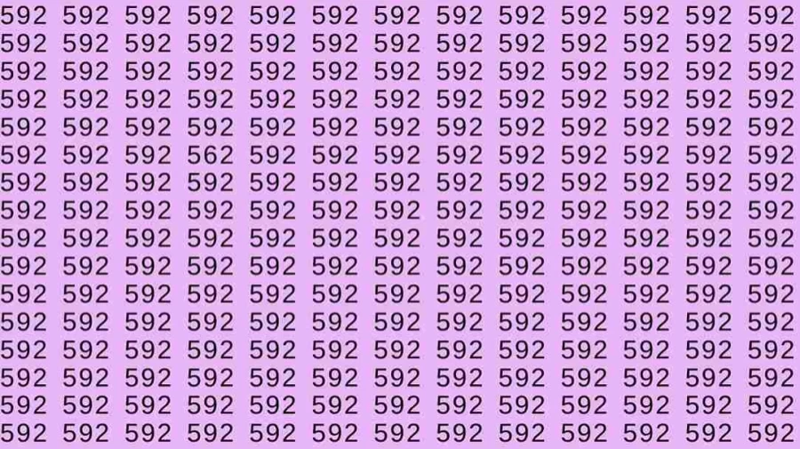 Optical Illusion: If you have sharp eyes find 562 among 592 in 15 Seconds?