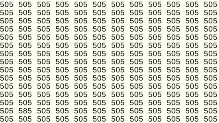 Optical Illusion: If you have sharp eyes find 585 among 505 in 8 Seconds?