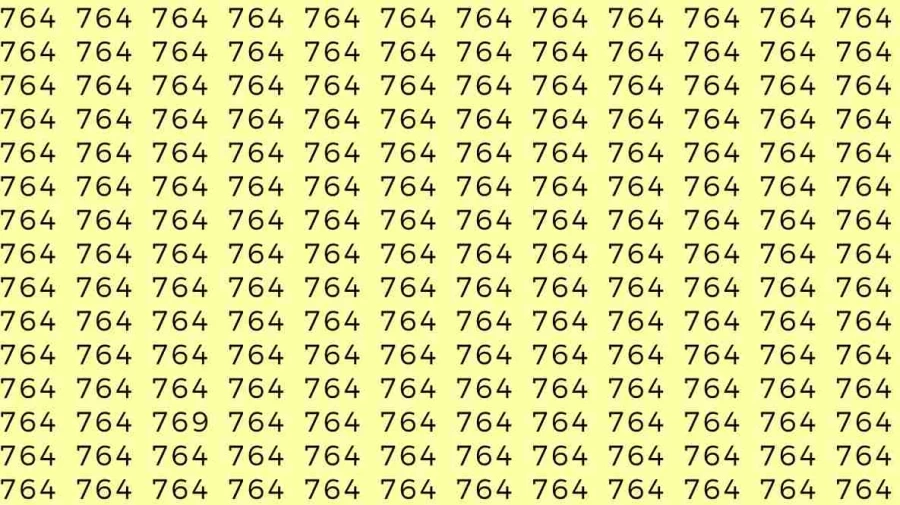 Optical Illusion: If you have sharp eyes find 769 among 764 in 10 Seconds?