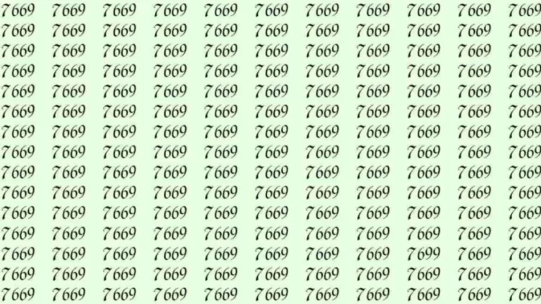 Optical Illusion: If you have sharp eyes find 7699 among 7669 in 8 Seconds?