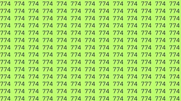 Optical Illusion: If you have sharp eyes find 777 among 774 in 7 Seconds?