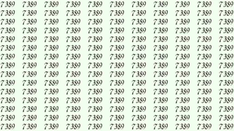 Optical Illusion: If you have sharp eyes find 7889 among 7389 in 10 Seconds?