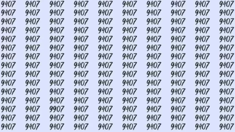 Optical Illusion: If you have sharp eyes find 9907 among 9407 in 10 Seconds?