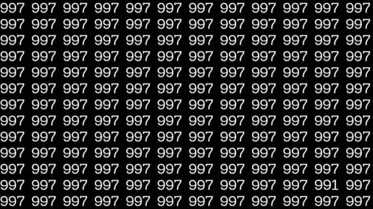 Optical Illusion: If you have sharp eyes find 991 among 997 in 15 Seconds?