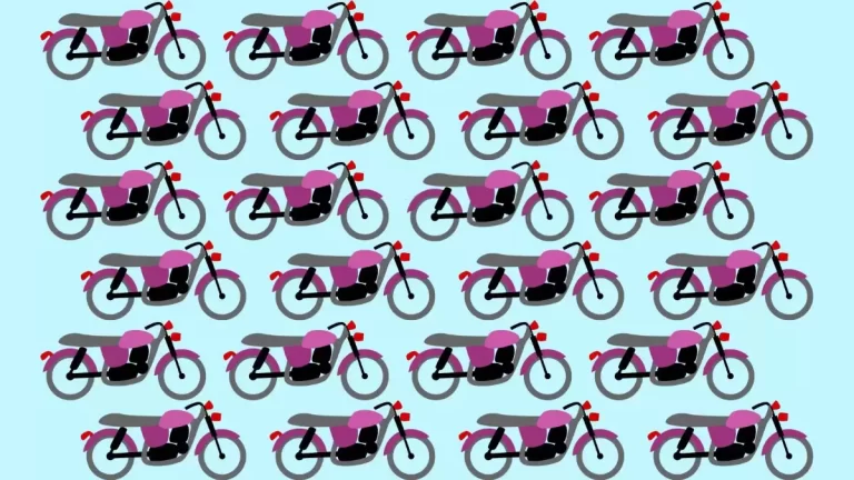 Optical Illusion Picture Puzzle – Can you spot the Odd Bike in this Image?