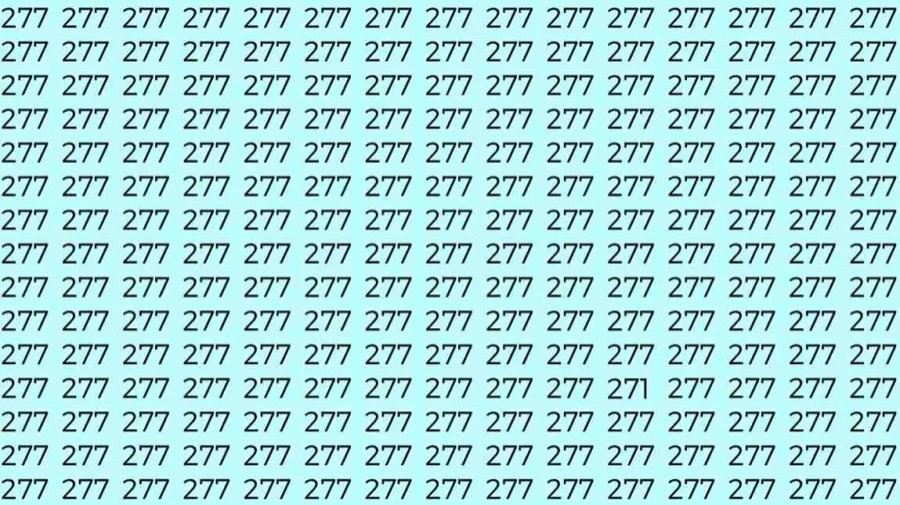 Optical Illusion Test: Can you find 271 among 277 in 8 Seconds?