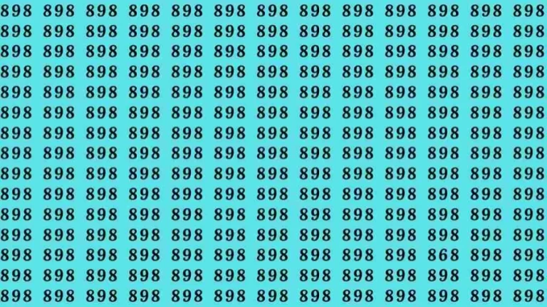 Optical Illusion Test: If you have hawk eyes find 868 among 898 in 7 Seconds?