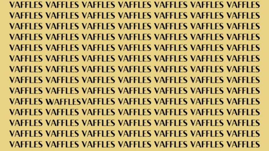 Optical Illusion: Those with eagle eyes try finding the Word Waffles in 7 seconds