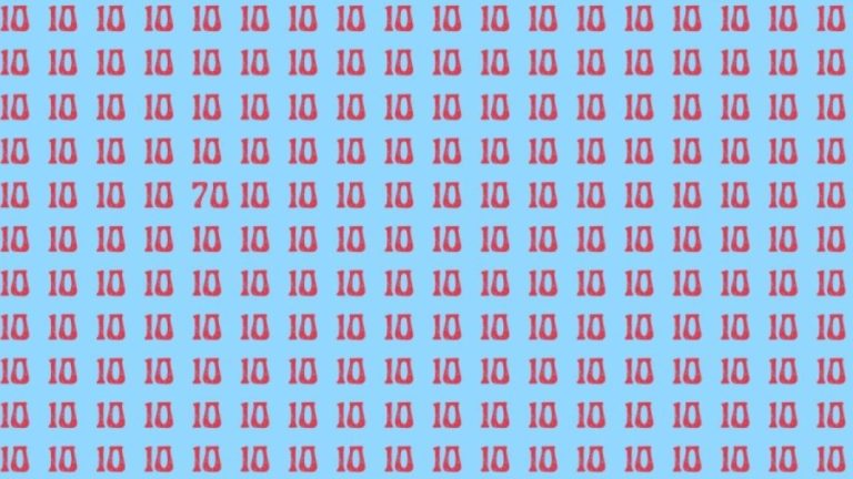 Optical Illusions: Can you find the number 70 among 10 in 10 seconds?