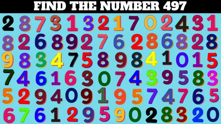 Thinking Test: Can you Spot the Hidden Number 497 in Less than 14 Secs