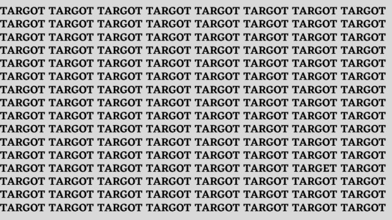 Brain Test: If you have Eagle Eyes Find the Word Target in 15 Secs