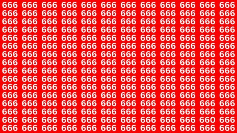 Observation Skills Test: If you have Eagle Eyes Find the Number 660 among 666 in 12 Secs