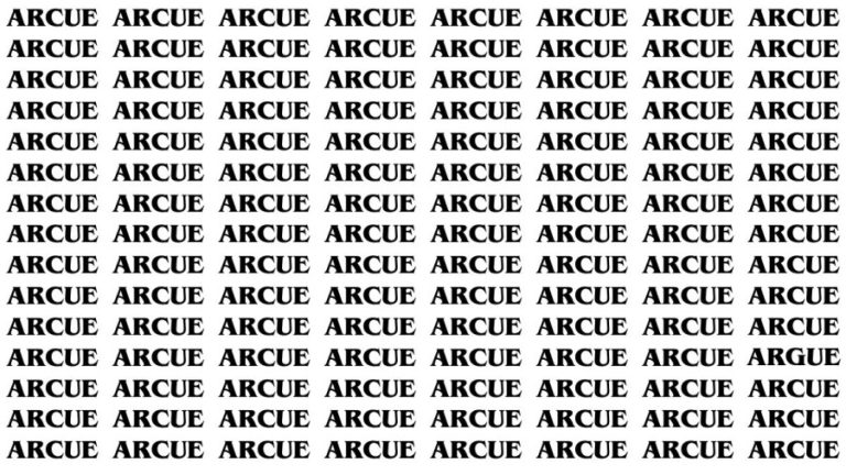 Brain Teaser: If you have Hawk Eyes Find the Word Argue in 15 Secs