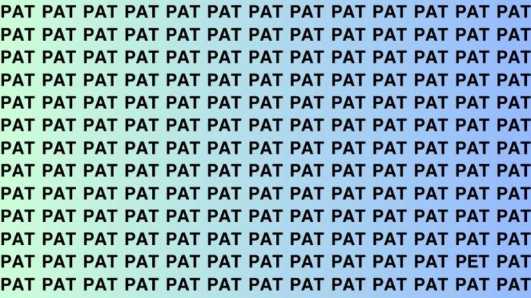 Brain Teaser: If you have Hawk Eyes Find the Word Pet in 18 Secs