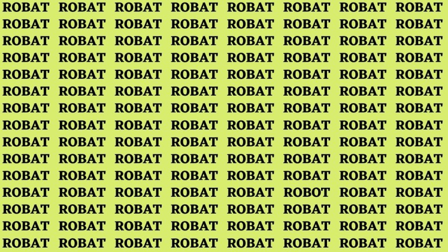 Brain Teaser: If you have Sharp Eyes Find the Word Robot in 15 secs