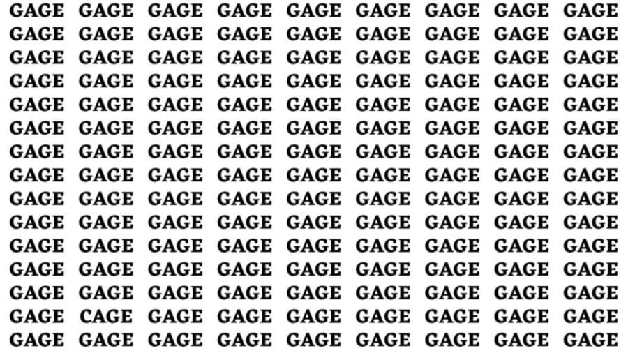 Brain Teaser: If you have Sharp Eyes Find the Word Cage in 15 secs