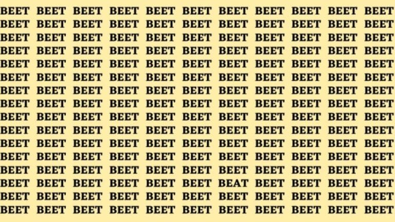 Brain Teaser: If you have Hawk Eyes find the word Beat among Beet In 15 secs