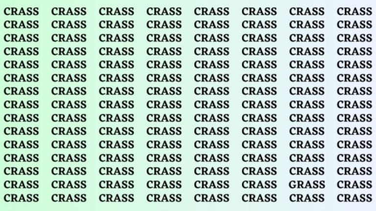 Brain Teaser: If you have Eagle Eyes Find the Word Grass in 15 secs