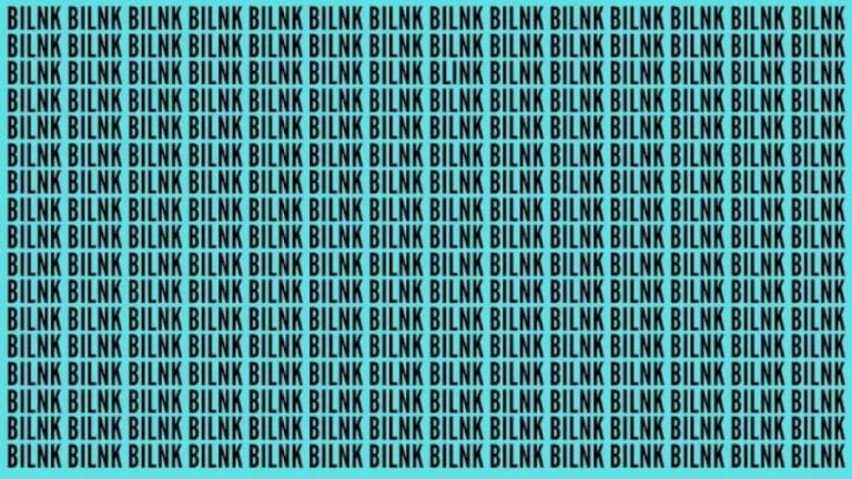 Brain Test: If you have Eagle Eyes find the word Blink in 12 secs