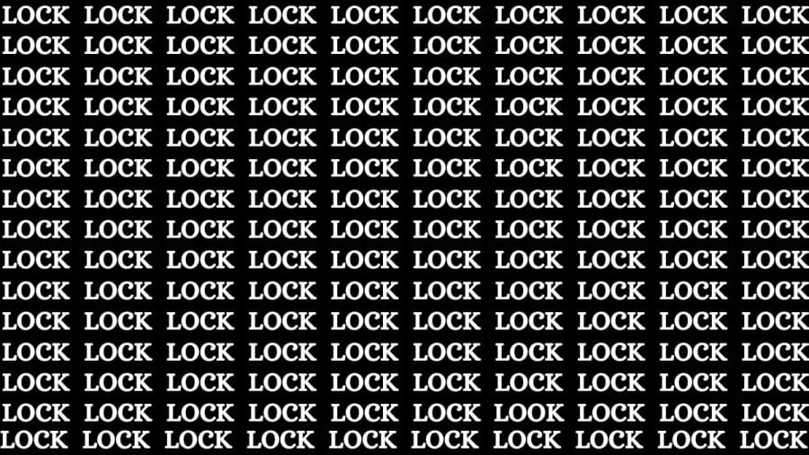 Brain Teaser: If you have Hawk Eyes Find the word Look among Lock in 15 Secs