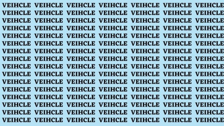 Brain Teaser: If you have Eagle Eyes Find the word Vehicle in 13 secs