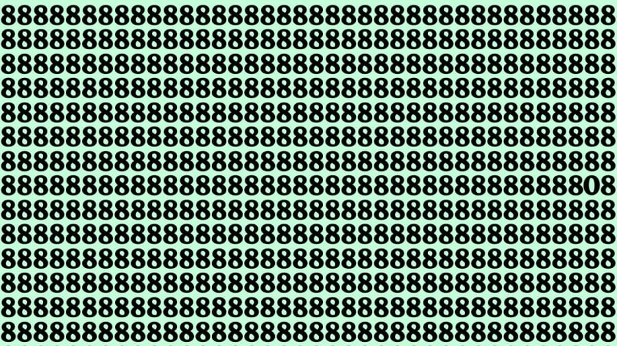 Optical Illusion Brain Test: If You Have Eagle Eyes Find 0 among the 8s within 20 Seconds?