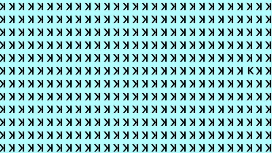 Optical Illusion Eye Test: If you have Eagle Eyes find the K in 15 Secs