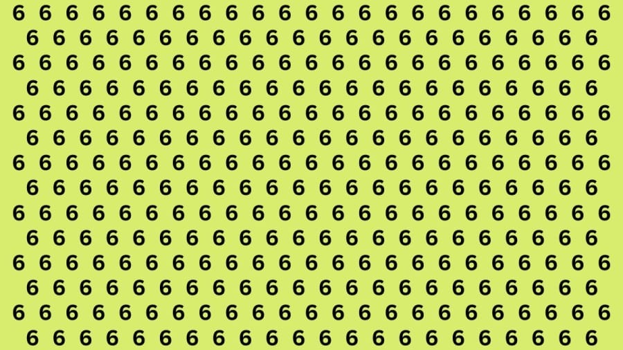 Optical Illusion Brain Test: If you have Eagle Eyes find 0 among the 6s within 25 Seconds
