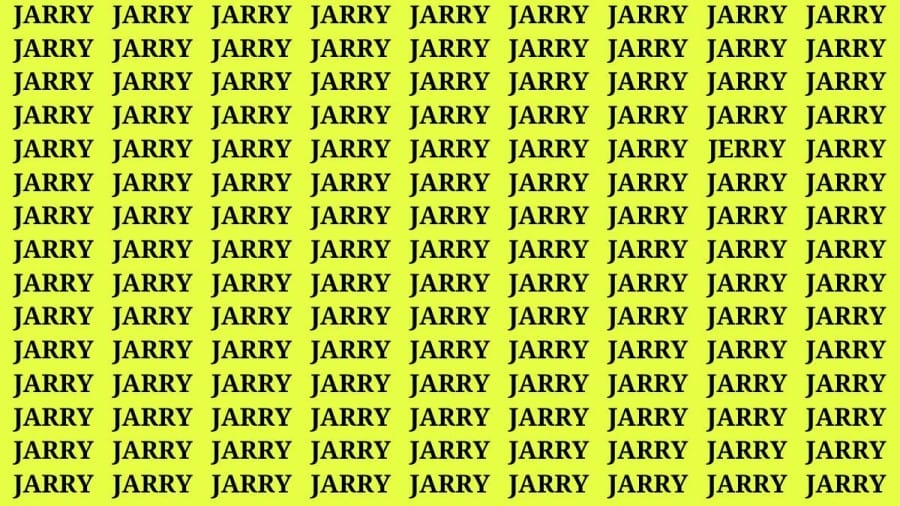 Brain Teaser: If you have Eagle Eyes find the word Jerry in 13 secs