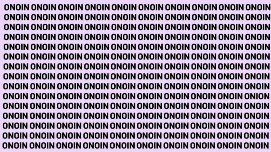 Brain Test: If You Have Eagle Eyes Find the Word Onion in 15 Secs