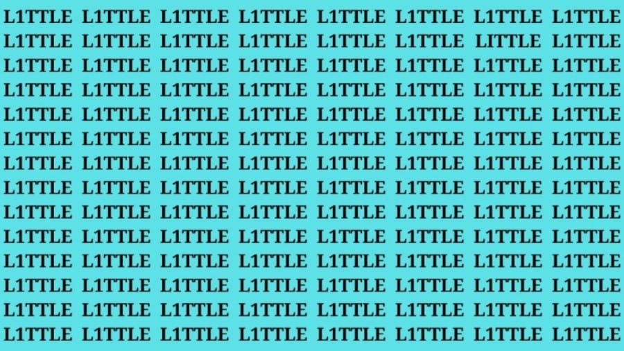 Brain Teaser: If you have Hawk Eyes find the word little in 20 Secs