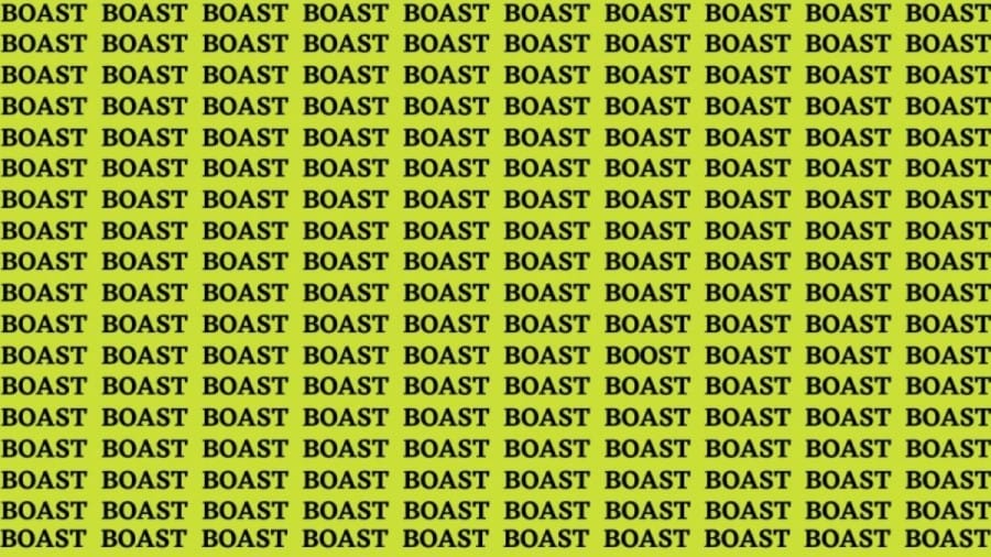 Brain Test: If You Have Eagle Eyes Find The Word Boost Among Boast In 17 Secs