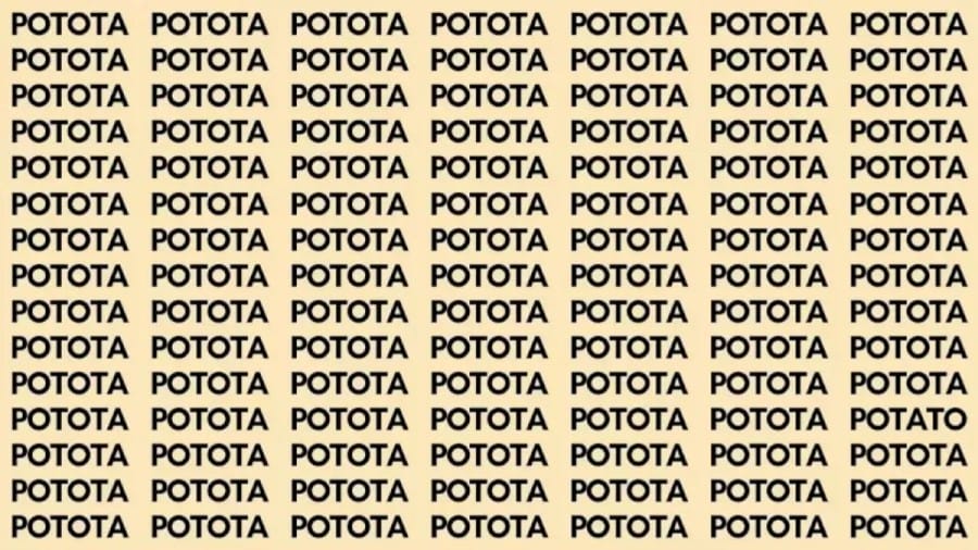 Brain Teaser: If You Have Hawk Eyes Find The Word Potato In 15 Secs