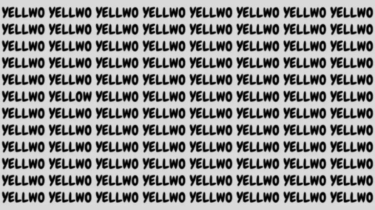 Brain Teaser: If You Have Eagle Eyes Find The Word Yellow In 15 Secs