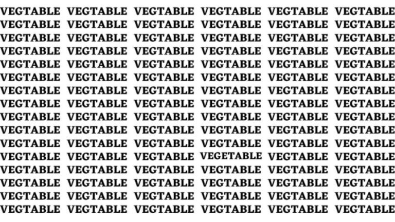 Brain Teaser: If You Have Hawk Eyes Find The Word Vegetable Among Vegtable In 15 Secs