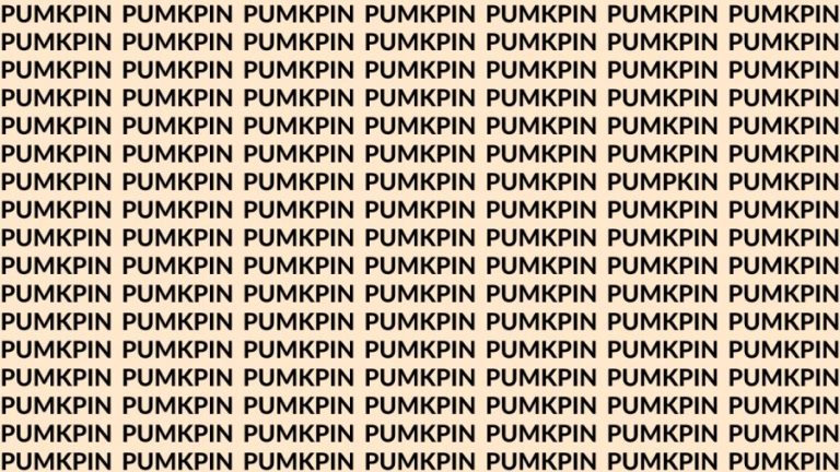 Brain Teaser: If You Have Eagle Eyes Find The Word Pumpkin In 15 Secs