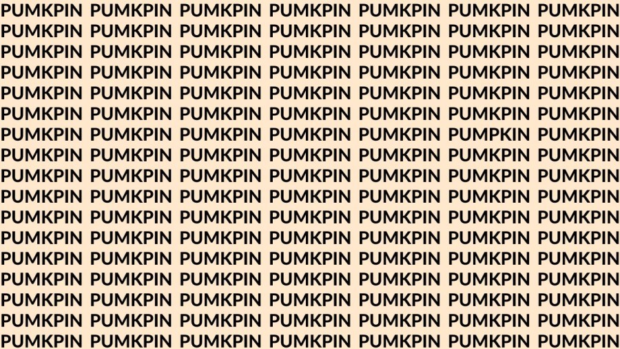 Brain Teaser: If You Have Eagle Eyes Find The Word Pumpkin In 15 Secs