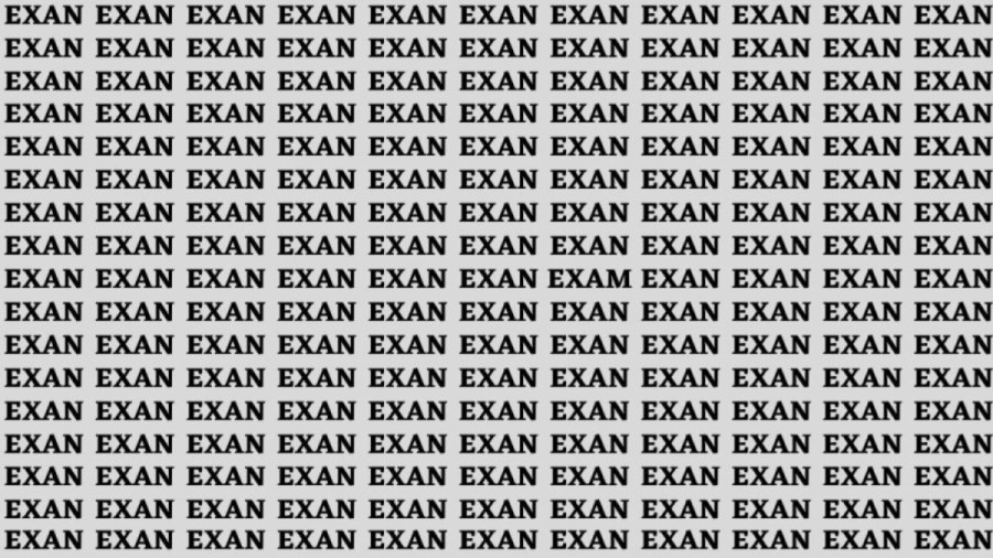 Optical Illusion: If You Have Sharp Eyes Find The Word Exam In 10 Secs