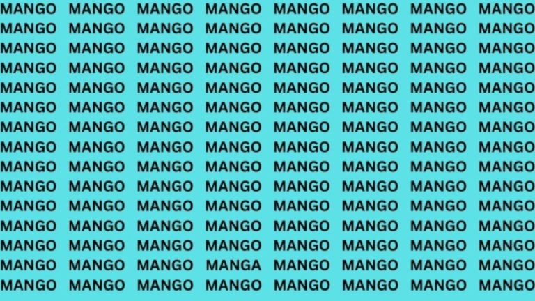 Optical Illusion: If You Have Eagle Eyes Find The Word Manga In 20 Secs