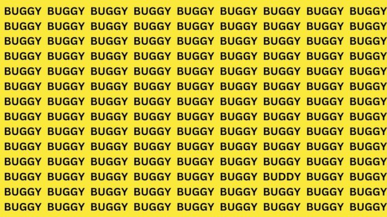 Brain Teaser: If You Have Sharp Eyes Find The Word Buddy In 20 Secs