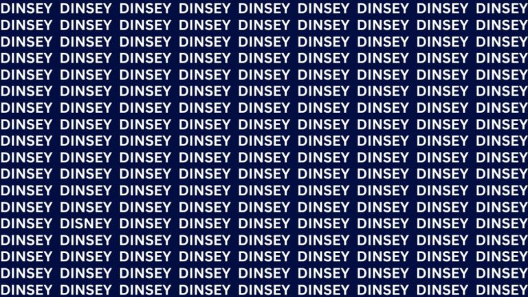 Brain Teaser: If You Have Sharp Eyes Find The Word Disney In 20 Secs